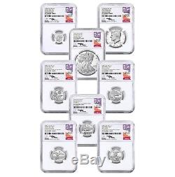 2018 S Silver Proof 8 Coin Limited Edition Set Ngc Pr70ucam Fdi