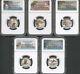 2018 S Silver Quarter Set (5 Pieces) Reverse Proof Ngc Pf70 First Releases