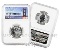 2018-S Silver Reverse Proof 50th Anv Set Early Releases Reverse PF70 NGC Bridge