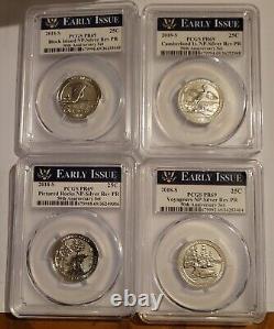 2018-S Silver Reverse Proof Set 10 pieces PCGS PF69DCAM Early Issue