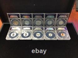 2018-S Silver Reverse Proof Set Philadelphia Release ANACS RP70DCAM 67 of 1865