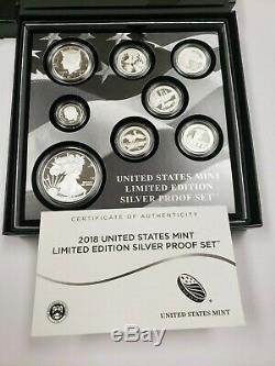 2018-S US Mint Limited Edition Silver Proof Set OGP & COA Last one Mint Sold Out