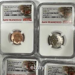 2018-S US Mint Silver Reverse Proof 10 Coin Set NGC PF70