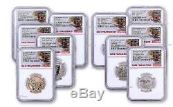 2018-S U. S. Silver Reverse Proof Set 10pc. NGC PF69 EARLY Releases Trolley Label