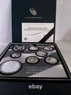 2018 US Mint Limited Edition Silver Proof Set Dime, Quarters, Half, SilverEagle
