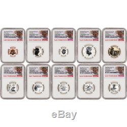2018 US Mint San Francisco Silver Reverse Proof Set NGC PF70 Early Rel Trolley