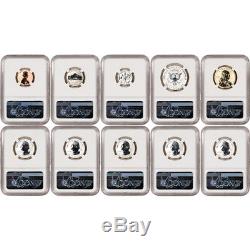 2018 US Mint San Francisco Silver Reverse Proof Set NGC PF70 Early Rel Trolley
