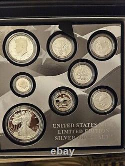 2018 U. S. Mint Limited Edition SILVER Proof Set 8 piece set Ultra Cameos