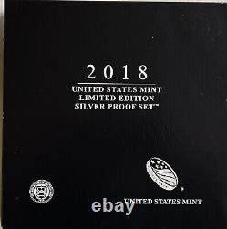 2018-s Limited Edition Silver Proof Dcam Set Gem/unc Super High Grade Box/coa
