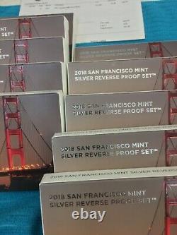 2018s SAN FRANCISCO 50th ANNIV. 10 coin SILVER REVERSE PROOF SET from US MINT