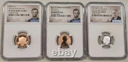 2019 3-Coin PF69 Set- 1ST W Reverse PF Cent, 1ST. 999 Silver Dime + 2019-S Cent