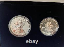 2019 American Silver Eagle Pride Of 2 Nations U. S. / RCM MINT 2 Coin Proof Set
