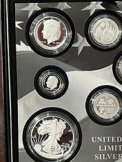 2019 Limited Edition Silver Proof Set? 8 Coin Ogp? Us Mint Box Coa