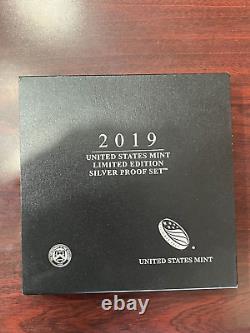 2019 Limited Edition Silver Proof Set? 8 Coin Ogp? Us Mint Box Coa