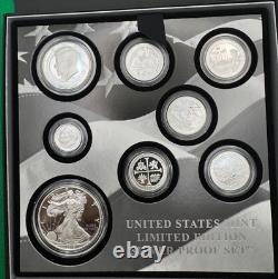 2019 Limited Edition Silver Proof Set US Mint 8 Coins OGP American Silver Eagle