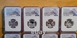 2019 NGC PF70 Ultra Cameo Silver Proof 10 Coin Set withNational Park Silver Coins