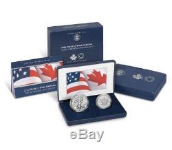 2019 Pride of Two Nations 2 Coin Set Enhanced Reverse Proof Silver Eagle, 19XB