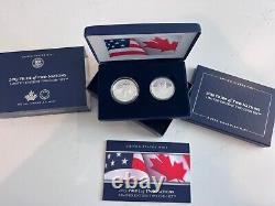 2019 Pride of Two Nations Silver American Eagle & Maple Enhanced Reverse Proof