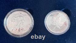 2019 Pride of Two Nations Silver American Eagle & Maple Enhanced Reverse Proof