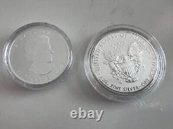 2019 Pride of Two Nations Silver American Eagle & Maple Enhanced Reverse Proof
