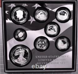 2019-S Limited Edition Silver Proof Set 8 Coin Set With Box & COA