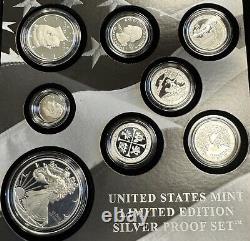 2019-S Limited Edition Silver Proof Set 8 Coin Set in OGP Free US Shipping