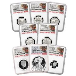 2019-S Limited Edition Silver Proof Set 8pc. NGC PF70 Trolley ER Label