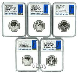 2019 S Limited Edition Silver Quarter Set NGC PF70 First Day with10 Coin Blue Case