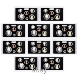 2019 S Partial Proof Set 10 Pack Kennedy Dime 99.9% Silver Nickel Cent Dollar