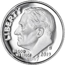 2019 S Partial Proof Set 10 Pack Kennedy Dime 99.9% Silver Nickel Cent Dollar