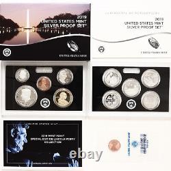 2019 S Proof Set Original Box & COA 11 Coins. 999 Silver WITH W CENT