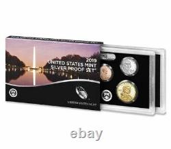 2019 S SILVER PROOF Set US Mint 10 Coins with BOX COA NO Extra W Lincoln Penny