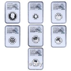 2019 S Silver Proof Coin Set 7 pc NGC PF 70 Ultra Cameo