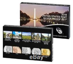 2019 S US Mint SILVER 11 Coin Proof Set with Box COA + W Reverse Penny W3