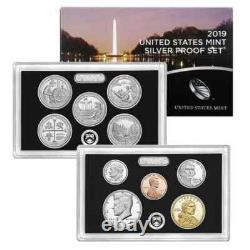 2019-S US Mint Silver Proof Set (10 Coins) + Bonus 2019-W Lincoln Cent OGP COA