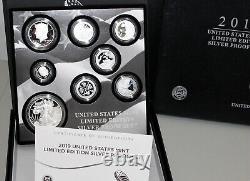 2019 S United States Mint Silver Limited Edition 8 Coin Proof Set with Box and COA