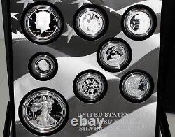 2019 S United States Mint Silver Limited Edition 8 Coin Proof Set with Box and COA