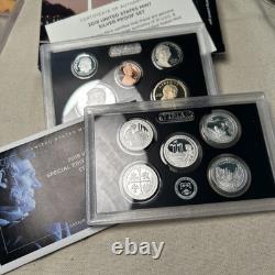 2019 Silver Proof Set 11 Coins With W Mint Cent & OGP