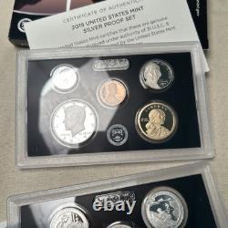 2019 Silver Proof Set 11 Coins With W Mint Cent & OGP