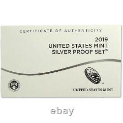 2019 Silver Proof Set U. S Mint OGP COA with 2019-W Reverse Proof Penny