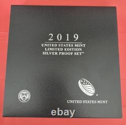 2019 United States Mint Limited Edition Silver Proof Set with COA & Original Box