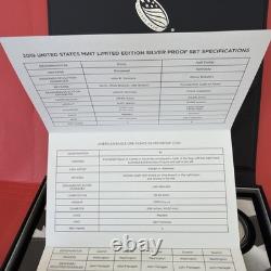 2019 United States Mint Limited Edition Silver Proof Set with COA & Original Box