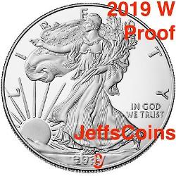 2019 W AMERICAN EAGLE SILVER Dollar PROOF West Point US MINT Gift 1oz. 999 19EA