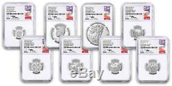 2019-s 8pc Limited Edition Silver Proof Set Ngc Pf70 Fdi Mercanti Signature