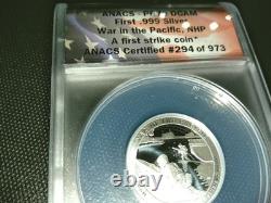 2019-s Anacs. 9999 Silver Proof Set 7 Coin W Box