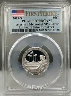 2019-s Limited Edition Silver Proof Set 8 Coin Set Pcgs Pr70 Dcam First Strike