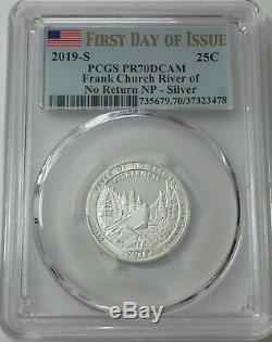 2019-s Pcgs Pr70 (5) Coin Silver Proof Quarter Set. 25 First Day Issue Pf