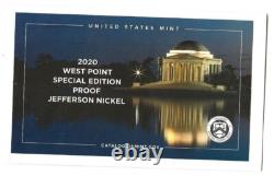 2020 11-piece clad proof set with w-minted proof Jefferson nickel