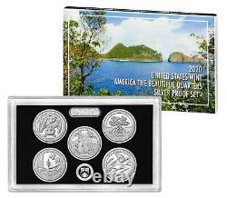 2020 America The Beautiful National Parks Quarter SILVER Proof Set with OGP