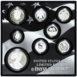 2020 Limited Edition Silver Proof Set Black Box & COA 7 Coins and Silver Eagle